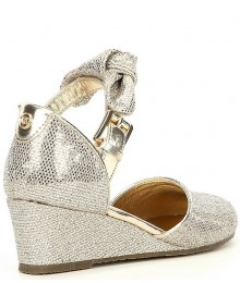 Michael Kors Gold/Silver Wedge Dress Shoes